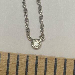 SOLD 18kt solitaire diamond necklace